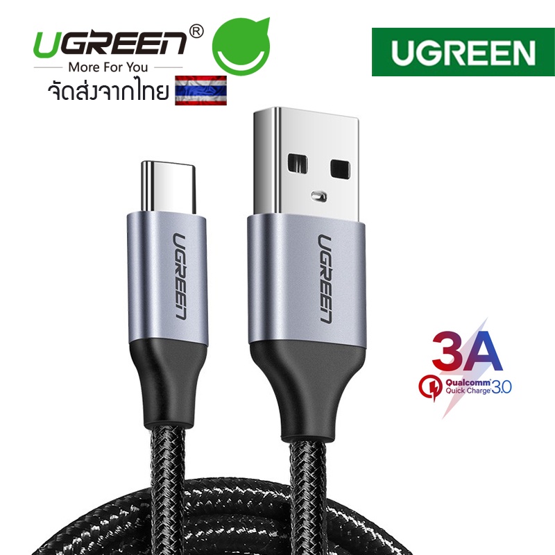 ugreen-สายชาร์จ-ชนิดไนลอน-type-c-3a-แอมป์-ยาว-1-เมตร