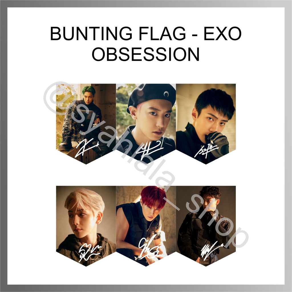 EXO BUNTING FLAG พร้อมลายเซ็น | Shopee Thailand