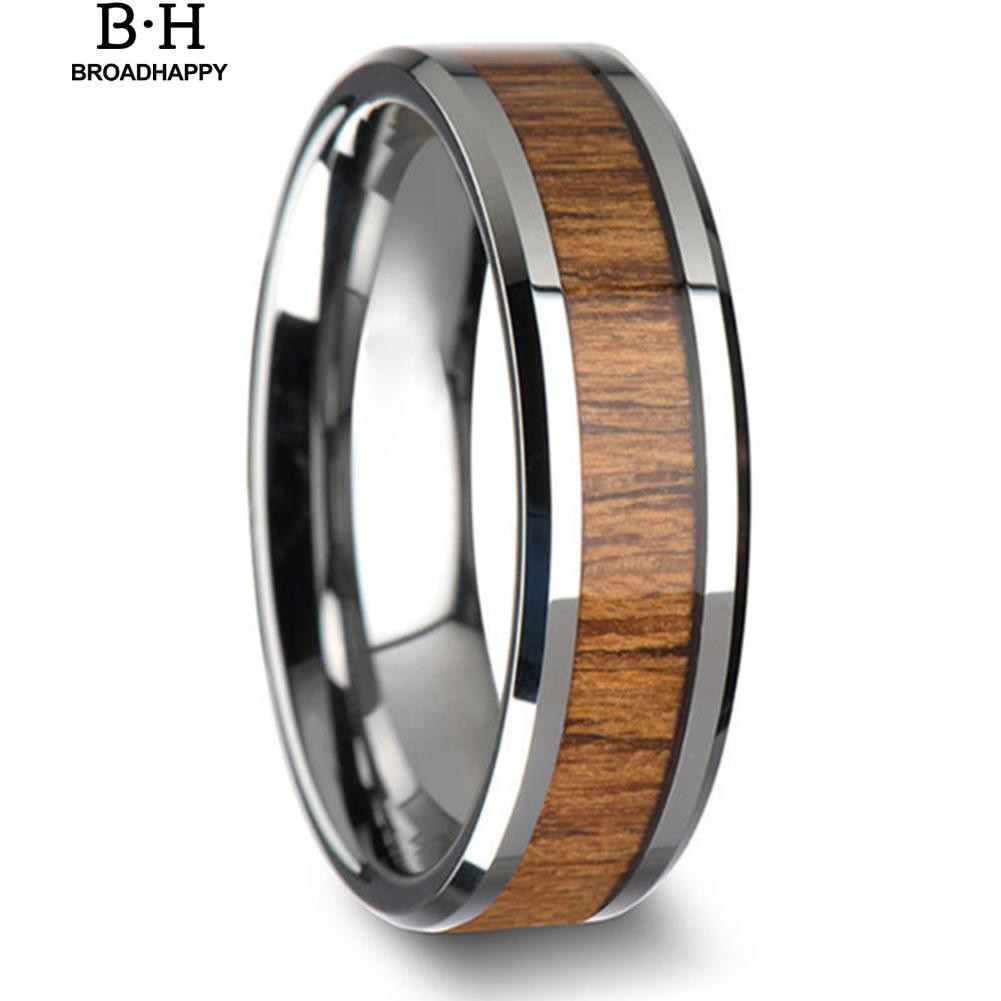 broadhappy-us-7-10-ผู้ชายแฟชั่นสตรีไทเทเนียมเหล็กไม้ฝังแหวนคู่-แหวนเกลี้ยง