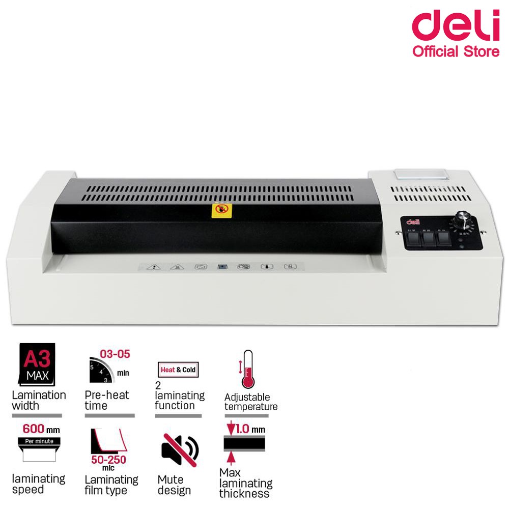 deli-3895-laminator-a3-เครื่องเคลือบบัตรและเอกสารขนาด-a3-สินค้ารับประกัน-1-ปี-เครื่องเคลือบบัตร-เครื่องเคลือบพลาสติก