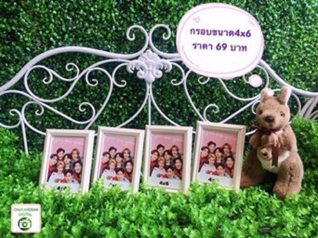 กรอบรูปราคาถูก-สีขาว-4x6-กรอบกระจก