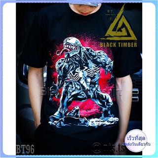 BT  VENOM Spider man เสื้อยืด สีดำ BT Black Timber T-Shirt ผ้าคอตตอน สกรีนลายแน่น S M L XL XXL