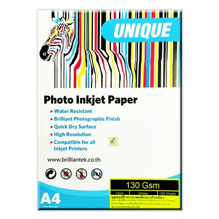 Photo Inkjet Paper A4 130 แกรม/ 100 แผ่น | Shopee Thailand