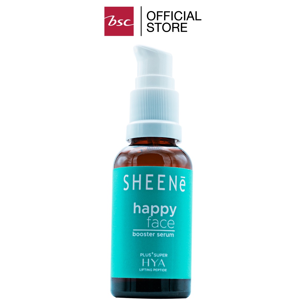 sheene-happy-face-booster-serum-ผลิตภัณฑ์บำรุงผิวหน้า-เซรั่มสูตรเข้มข้น-ซึมเร็ว-ไม่เหนอะหนะ-ตรงเข้าปรนนิบัติผิวคล้ำเสีย-หย่อนคล้อยโดยเฉพาะ