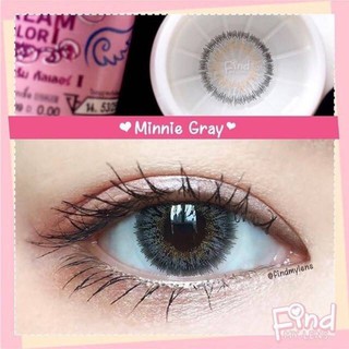 Minnie Gray (2) สีเทา เทา ขอบฟุ้ง ทรีโทน 💜 Dream Color1 ค่าอมน้ำสูง Contact Lens Bigeyes คอนแทคเลนส์ ค่าสายตา สายตาสั้น