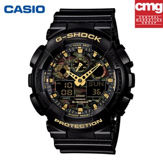 สินค้า ของแท้100%[Casio] G-SHOCK นาฬิกาข้อมือผู้ชาย dual display (GA-100CF-1A9)