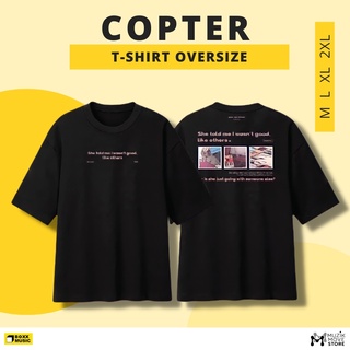 เสื้อยืดขายดีเสื้อยืดT-Shirt Over Size แขนสั้น ศิลปิน COPTER -BlackS-3XL