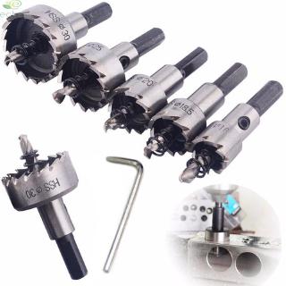 Hole saw 16-30mm Set Kit Opener Wrench HSS Drill Bit Carbide Aluminum Glass Drilling Cutting Black Accessories
