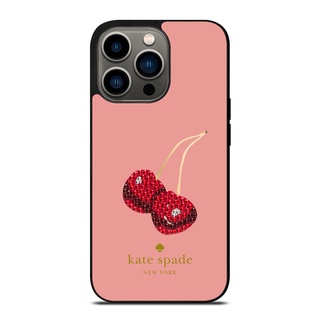 เคสโทรศัพท์มือถือ ป้องกันกระแทก ลาย Kate Spade Cherry แฟชั่นคลาสสิก สําหรับ IPhone 11 12 13Pro 7 8 Plus Max XR X XS Mnini Samsung