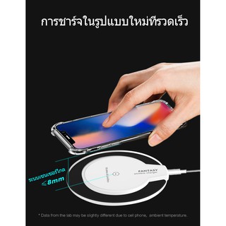 แท่นชาร์จโทรศัพท์มือถือไร้สาย ที่ชาร์จแบบไร้สาย QI Standard Wireless Charger ใช้งานง่ายพกพาสะดวก