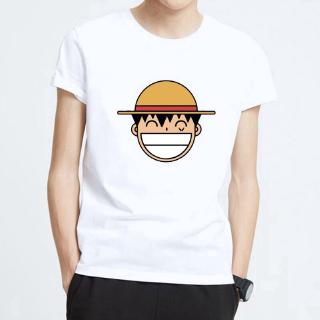 Cute Luffy Design Streetwear Mens Summer Cotton O-Neck T-Shirt ONE PIECE Casual Short Sleeve TShirt