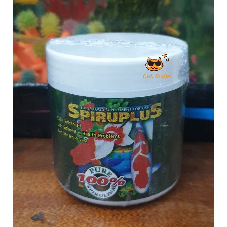 spiruplus-สาหร่ายผง-สไปรูลิน่า-100-ใช้ผสมอาหารปลา-หรือ-กุ้ง-ช่วยเร่งสีแดง-โดยธรรมชาติ-เร่งโต-ป้องกันโรค