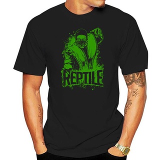 เสื้อยืดผ้าฝ้ายพรีเมี่ยม เสื้อยืด ผ้าฝ้าย พิมพ์ลายโลโก้ Mortal Kombat Reptile Mortal Kombat สําหรับผู้ชาย