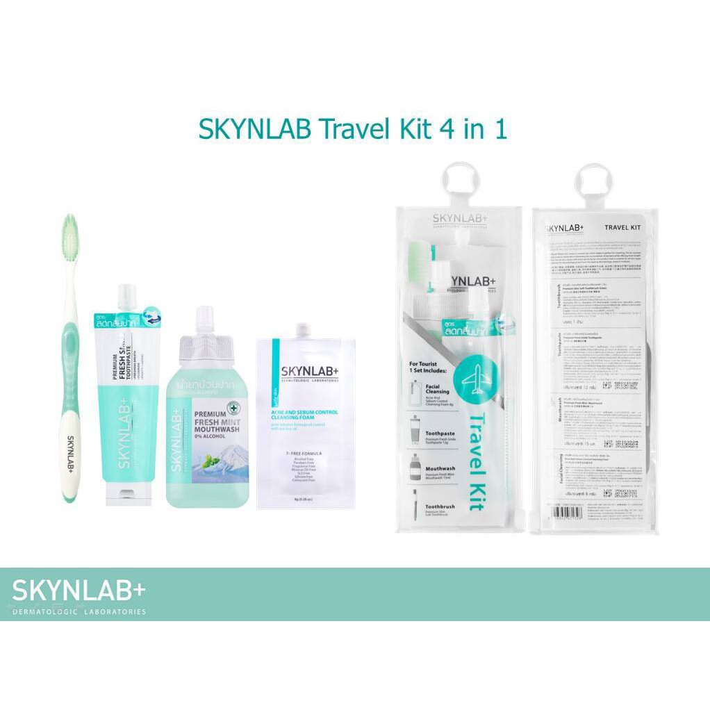 ขนาดพกพา♥️ Skynlab Fresh Smile Toothpaste Travel Kit สกินแล็บ ทราเวลคิท ...