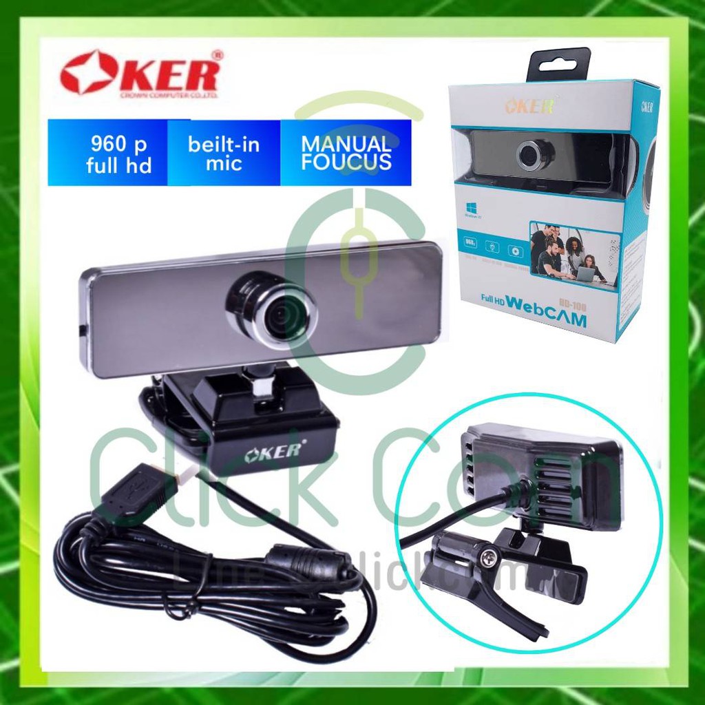 กล้องเว็บแคม-oker-hd-100-full-hd-960p-30fps-webcam-มีไมค์ในตัว-ภาพชัด