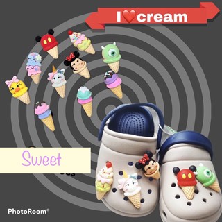 ภาพขนาดย่อของสินค้าJB   ตัวติดรองเท้า  ไอศกรีม  ดูดี น่ารัก คิวท์สุด  Shoe Charm  I-cream  ice cream