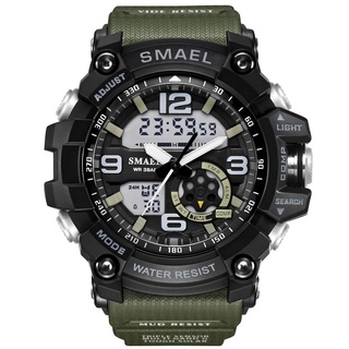 Smael Watch Sport Mens Wristwatch LED Digital Clock Waterproof Dual Time Wristwatch Military Watch 1617 Mens Watches Mi