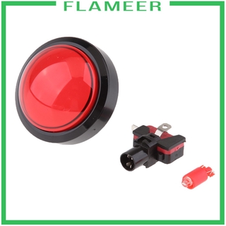 ( Flameer ) สวิทช์ปุ่มกดแบบมีไฟ Led ขนาด 60 มม .