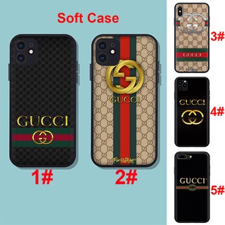iPhone 8 7 6S 6 Plus 8+ 7+ 5 5S SE 2020 2016 Soft Cover gucci logo Luxury brand Phone Case