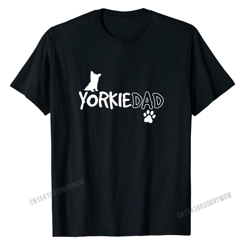 เสื้อแฟชั่นผญ2022-อื่นๆ-เสื้อพ่อyorkie-ตลกน่ารักสุนัขเจ้าของของขวัญเสื้อปกติท็อปส์ซูสําหรับผู้ชาย