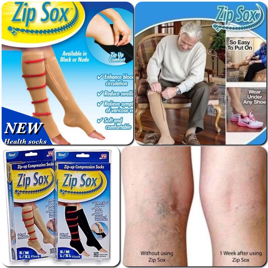 zip-sox-ถุงเท้าสุขภาพแก้เส้นเลือดขอด