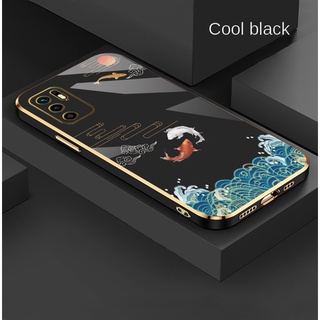 D126 รูปแบบ เคส Xiaomi Redmi 9A 9 Note 10 5G Poco M3 Pro Case กันกระแทก สีดำ เคส หรูหรา สีชมพู เคสนุ่ม ของผู้ชาย หนัง เคสโทรศัพท์ ขอบเหลี่ยม น่ารัก แฟชั่น