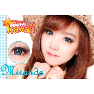 💖 Kitty kawaii Miranda blue Contactlens บิ๊กอาย คอนแทคเลนส์ ราคาถูก แถมตลับฟรี