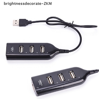 [Brightdecorate] ใหม่ล่าสุด อะแดปเตอร์ฮับแยก USB 2.0 ความเร็วสูง 4 พอร์ต สีดํา สําหรับคอมพิวเตอร์ PC แล็ปท็อป