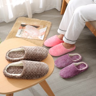 Jacquard รองเท้าสลิปเปอร์เนื้อผ้าฝ้ายกันลื่นสําหรับใส่ในบ้าน