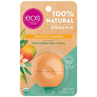 EOS Organic 100% Natural Shea Lip Balm Tropical Mango 0.25 oz (7 g) eos ลิปบอล