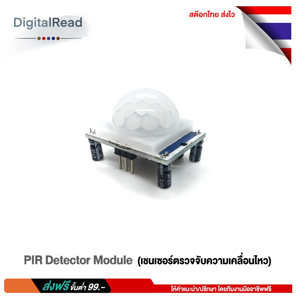 PIR Detector Module (เชนเซอร์ตรวจจับความเคลื่อนไหว) | Shopee Thailand