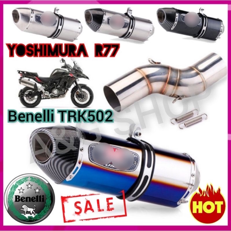 benelli-trk502-ปลายyoshimura-r77-สลิปออนครบชุด