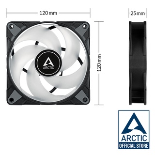 ภาพขนาดย่อของภาพหน้าปกสินค้าARCTIC P12 PWM PST ARGB (BLACK/BLACK) (Computer fan / พัดลมระบายความร้อนคอมพิวเตอร์) จากร้าน arcticofficialstore บน Shopee ภาพที่ 1