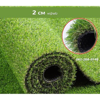 หญ้าเทียมรุ่น เกรดAAA 2ซม ผสมหญ้าเเห้ง ปูพื้น ตกแต่งสวน Artificial Grass เคลือบ UV ตกแต่งบ้าน