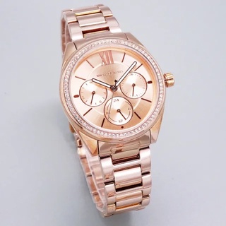 (ผ่อน0%) นาฬิกา MICHAEL KORS Sofie Women’s Rose Gold Tone Crystal Watch MK7091  หน้าปัด36mm. สีโรสโกลด์ สแตนเลส