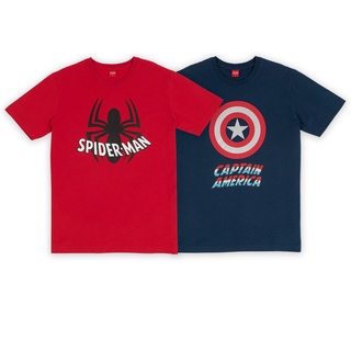 Marvel Men -T-Shirt เสื้อยืดผู้ชายลายมาร์เวล -YY2104