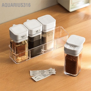 Aquarius316 ขวดใส่เครื่องปรุง ขนาดกะทัดรัด แบบพกพา สีโปร่งใส สําหรับห้องครัว บ้าน