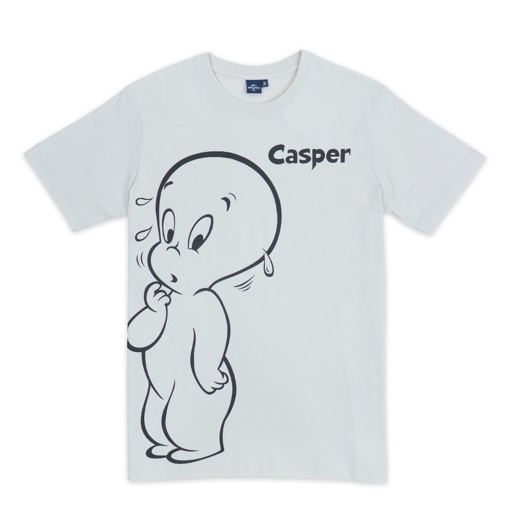 universal-studios-men-casper-the-friendly-ghost-t-shirt-เสื้อผู้ชายยูนิเวอร์แซล-สตูดิโอ-แคสเปอร์-สินค้าลิขสิทธ์แท
