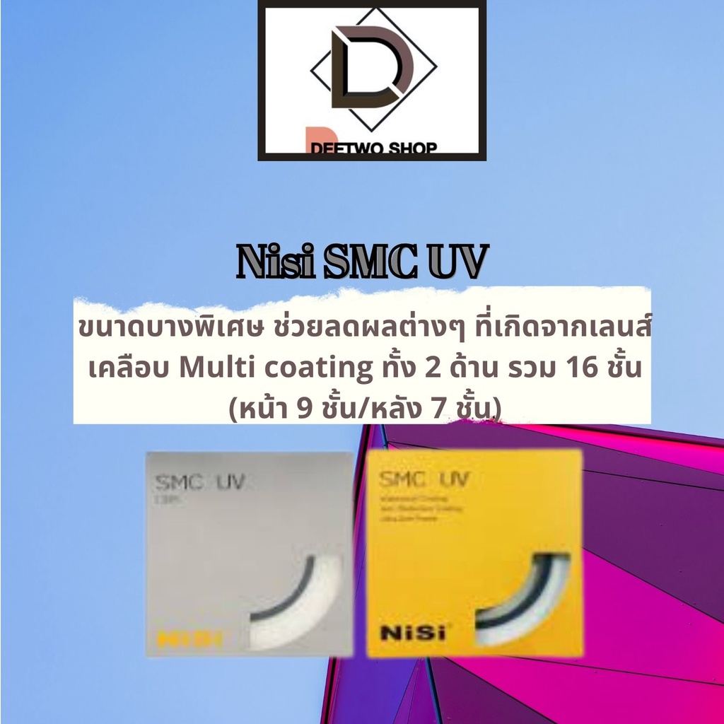 ภาพหน้าปกสินค้าฟิวเตอร์ Nisi SMC UV ขนาด37,43,46,49,52,55,58,62,67,72,77,82ของแท้