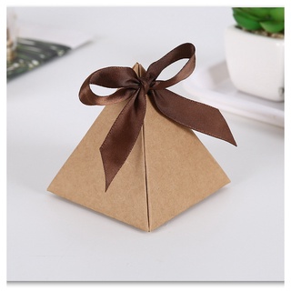 💐DIY💐 กล่อง กล่องกระดาษ กลองขวัญ ของชำร่วย ทรงพีระมิด (สินค้าพร้อมส่ง)