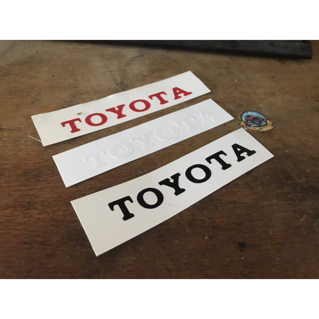 สติ๊กเกอร์แป๊ะท้ายรถบังคับของเล่น-โลโก้-toyota-hilux-rc4wd-tamiya-hg-p409-p417-sticker-1-10-รถบังคับขนาด-1-10-ลายวิลเทจ