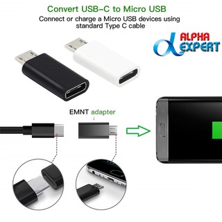 Adapter Convert USB Type-C to Micro USB B 3.0 Charging and Transferring.( Micro USB Male , Type C Female )