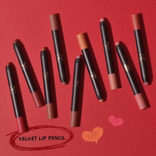 Merrezca velvet lip pencil 1.3g เมอเรสก้า ลิปดินสอ กันน้ำ เนื้อแมท