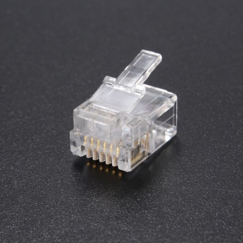 อุปกรณ์ปลั๊กเชื่อมต่อสาย-rj12-tel-adsl-modular-plug-6p6c-solid-connector-50-ชิ้น