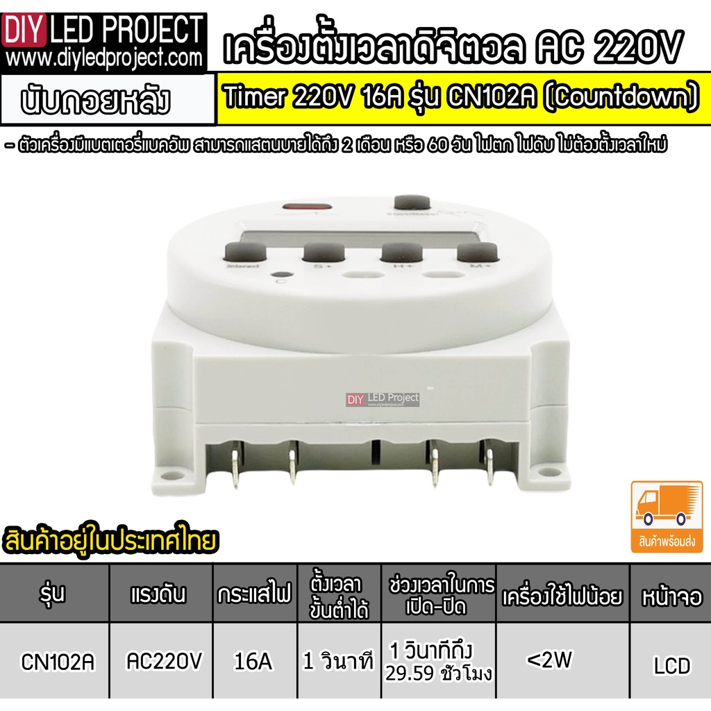 เครื่องตั้งเวลาtimer-เครื่องนับเวลาถอยหลัง-220v-รุ่น-cn102a