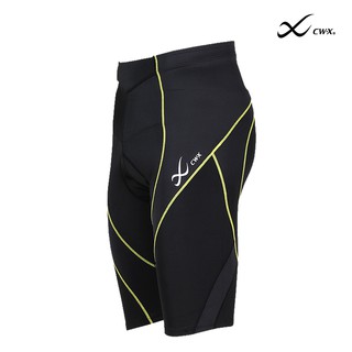 CW-X กางเกงไตรกีฬา Pro Tri Short Woman  รุ่น IC915I พื้นดำเดินเส้นเหลือง (YE)