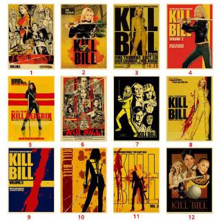 โปสเตอร์กระดาษคราฟท์ ลายภาพยนตร์ Kill Bill สไตล์วินเทจ คลาสสิก ย้อนยุค คุณภาพสูง สําหรับตกแต่งผนังบ้าน บาร์ ห้องนั่งเล่น