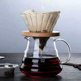 พร้อมส่ง ดริปกาแฟ หม้อกาแฟ หม้อต้มกาแฟ อุปกรณ์ดริปกาแฟ กรองกาแฟ Coffee glass Pot แก้ว Borosilicate ปริมาตร 360ml/600ml