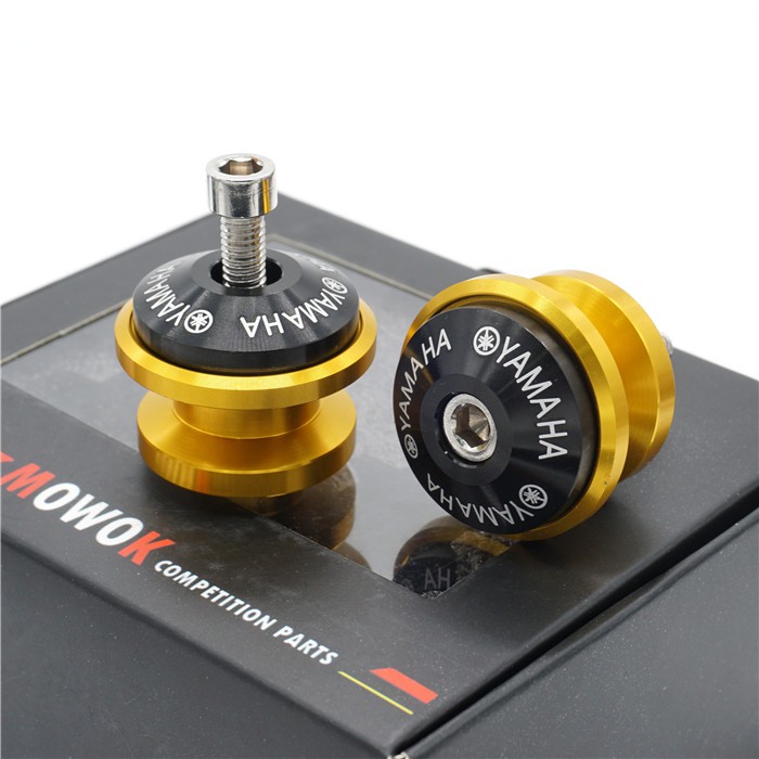 MOWOK 2pcs สปูน ยกล้อหลัง ยกรถ LOGO YAMAHA ยามาฮ่า 6mm swingarm spool