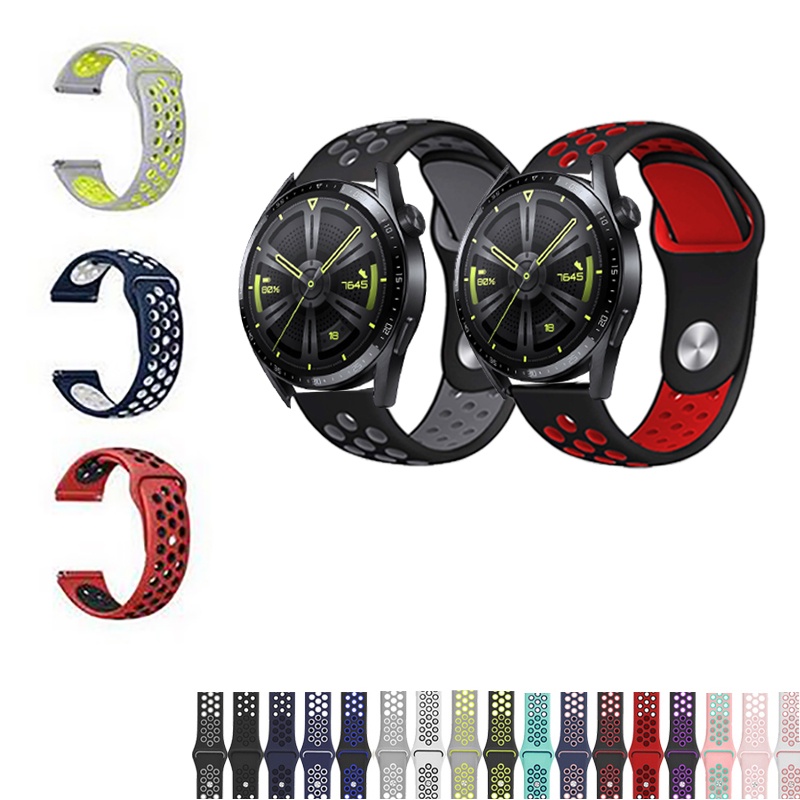 ภาพหน้าปกสินค้าสายนาฬิกาข้อมือซิลิโคน 20 มม. 22 มม. สําหรับ Huawei Watch GT2 GT3 GT 2 3 2e GT2 Pro